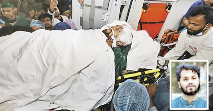 হাদিকে নিয়ে সিঙ্গাপুরের পথে এয়ার অ্যাম্বুলেন্স