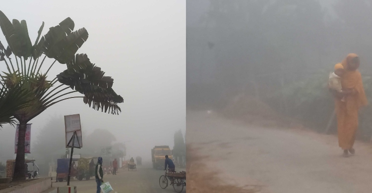 কুয়াশার চাদরে ঢাকা কুড়িগ্রাম-পঞ্চগড়