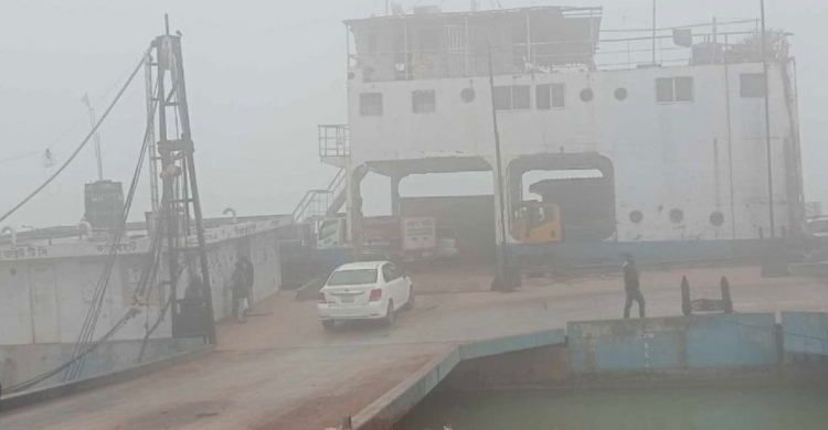 দৌলতদিয়া-পাটুরিয়া নৌরুটে ফেরি চলাচল বন্ধ