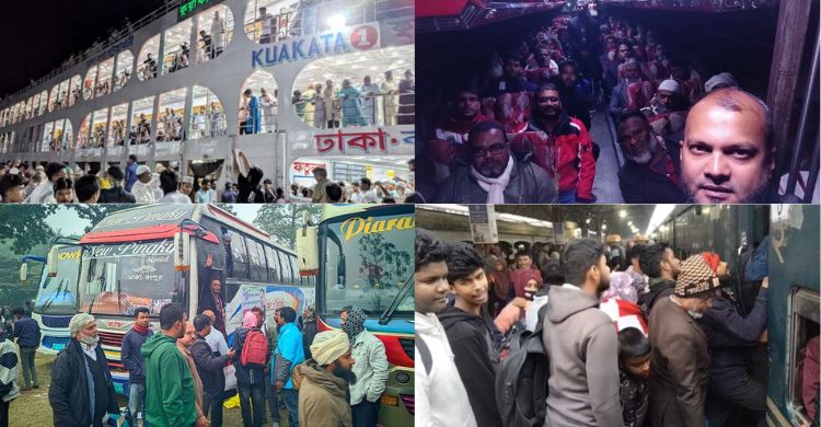 দলে দলে বাস-লঞ্চ-ট্রেনে ঢাকার পথে বিএনপির নেতাকর্মীরা