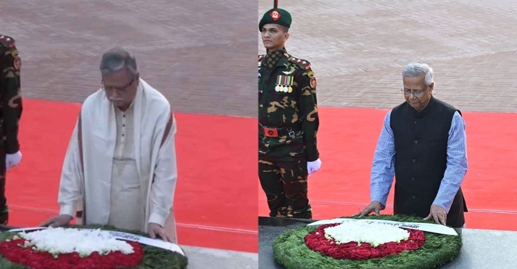 শহীদ বুদ্ধিজীবী দিবসে রাষ্ট্রপতি ও প্রধান উপদেষ্টার শ্রদ্ধা