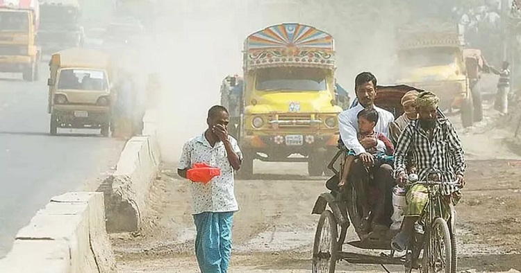 ছুটির দিনেও ঢাকার বাতাসের মান অস্বাস্থ্যকর, দূষণে দশম