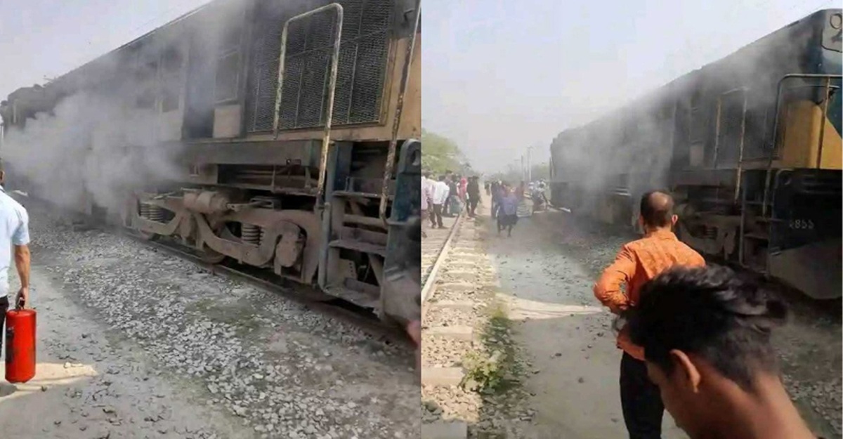 এবারে আগুন ট্রেনের ইঞ্জিনে, ময়মনসিংহ-নেত্রকোণায় বন্ধ ট্রেন চলাচল