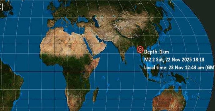 এবারে মিয়ানমারে মাটির এক কিলোমিটার গভীরে ভূমিকম্প